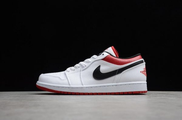 Nike Air Jordan 1 Low "White University Red" Outlet Sale 553558-118