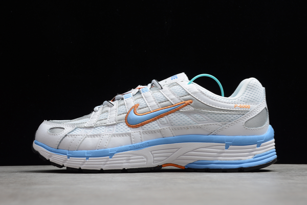 Men and Women Nike P-6000 White/Metallic Silver/Black/​University Blue BV1021-103