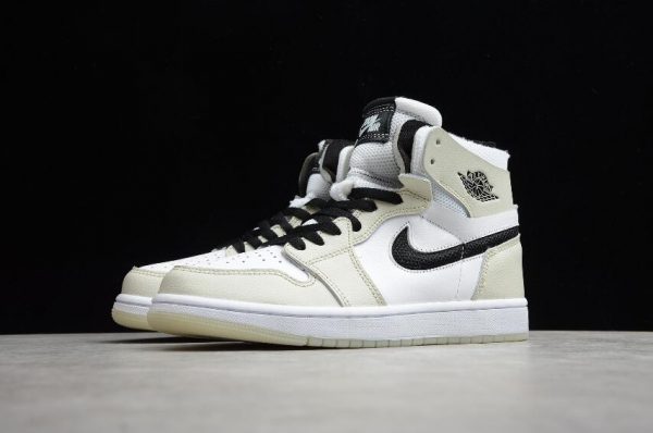 New Air Jordan 1 Zoom Comfort White/Light Bone-Black Outlet Sale CT0979-002-1