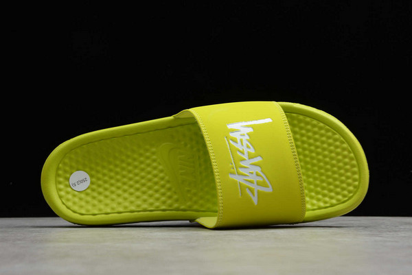 New Sale Stussy x Benassi Nike Slide Bright Cactus For Cheap CW2787-300