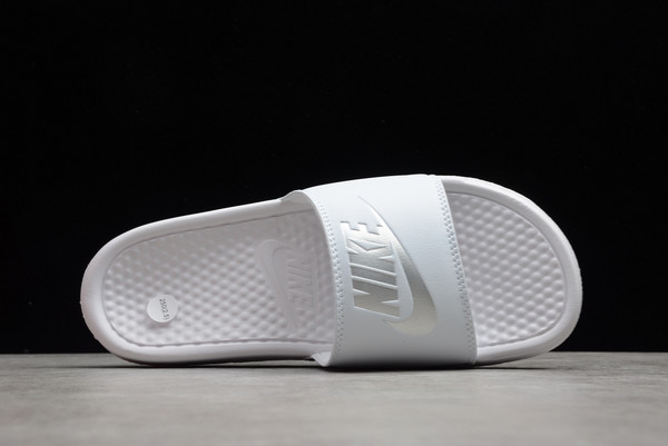 Newness Nike Benassi Jdi Print White/Metallic Silver Cheap Sale 343881-102