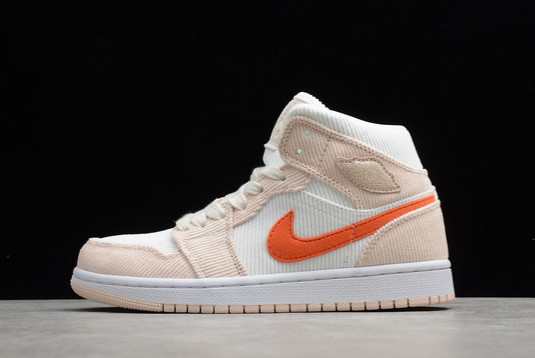 Shop 2021 Air Jordan 1 Mid Corduroy Sneakers For Cheap DA8009-108