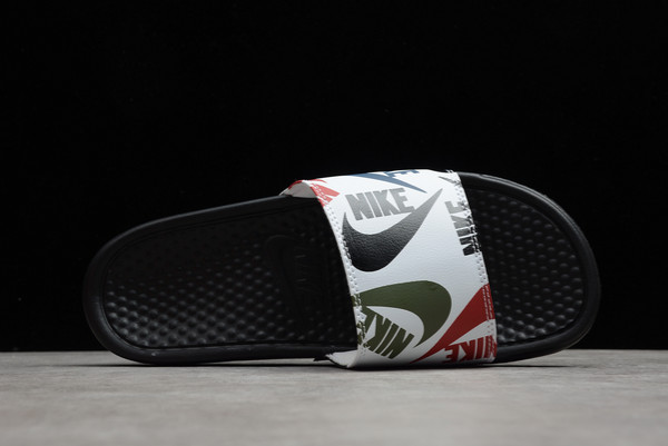 Shop Nike Benassi Jdi Black White Red For Cheap 631261-039