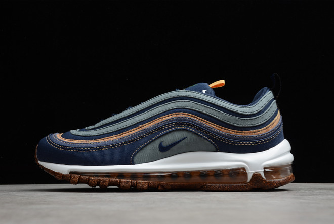 2021 Release Nike Air Max 97 Hasta/Obsidian/Thunder Blue/Bucktan/White/Wheat DC3986-300