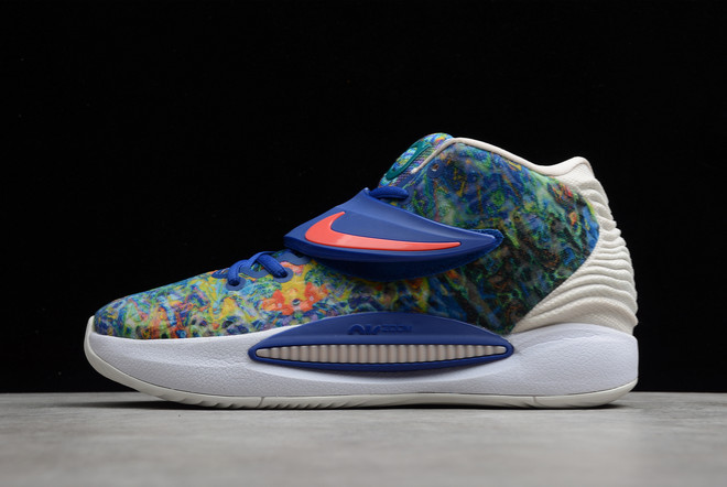 2021 Release Nike KD 14 EP "Psychedelic" Fashion Running Shoes CZ0170-400