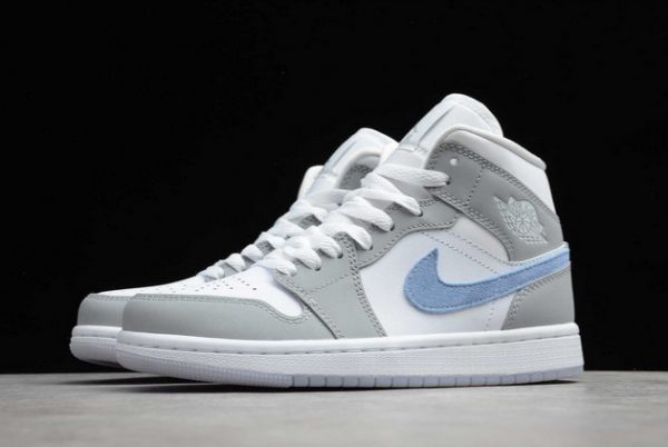 Best Sale Air Jordan 1 Mid Wolf Grey Aluminum For Men and Women BQ6472-105-4