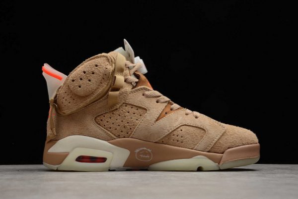 Best Selling Travis Scott x Air Jordan 6 "British Khaki" Unisex Sneakers DH0690-200-1