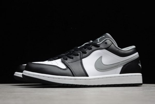 Cheap Sale Air Jordan 1 Low Black/Medium Grey/White Outlet 553558-040-2