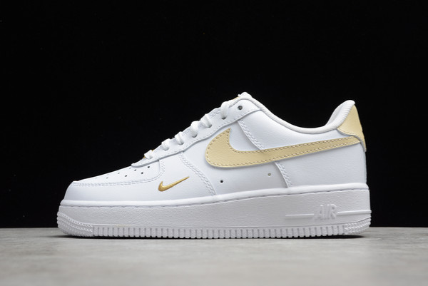 Cheap Sale Nike Air Force 1 07 Essential White Gold Online CZ0270-105