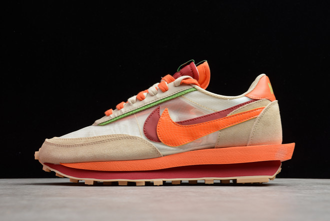 Fashion Clot x Sacai x Nike LDWaffle Net Orange Blaze Outlet Sale DH1347-100