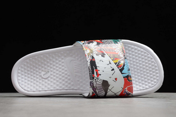 Fashion Nike Benassi JDI Print Slide "China Hoop Dreams" White/Multi-Color CK0731-111