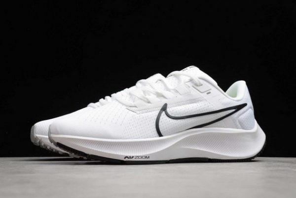 Men/Women Nike Air Zoom Pegasus 38 White Black Outlet Sale CW7356-100-2