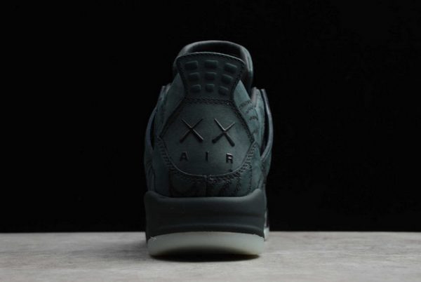 New KAWS x Air Jordan 4 Black/Black Outlet Sale A930155-001-4