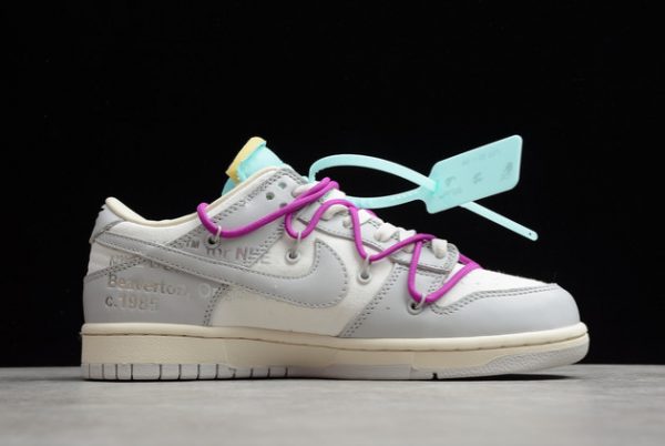 Shop New Release Off-White x Nike Dunk Low “21 of 50” Beige Grey Purple DM1602-100-1