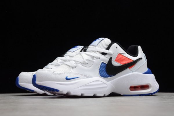 Shop Womens Nike Air Max Fusion White/Black-Game Royal Running Shoes CJ1670-104-4