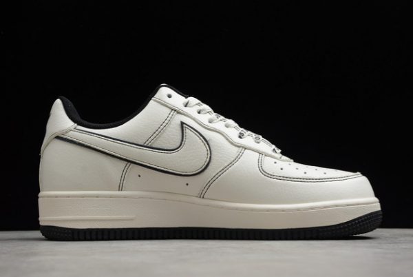 2021 Release Stussy x Nike Air Force 1 Low Beige Black Jointly For Cheap UN1635-702-1