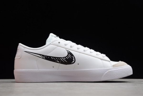 Cheap Sale Nike Blazer Low 77 Sketch White Black Outlet DM7819-100-1