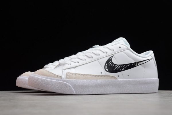 Cheap Sale Nike Blazer Low 77 Sketch White Black Outlet DM7819-100-2