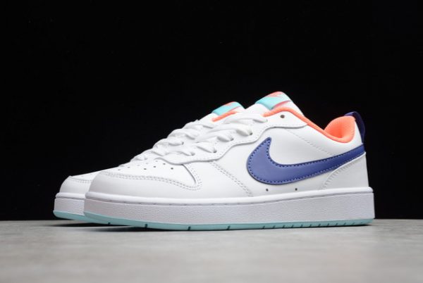 Cheap Sale Nike Court Borough Low 2 White Navy Orange BQ5448-112-2