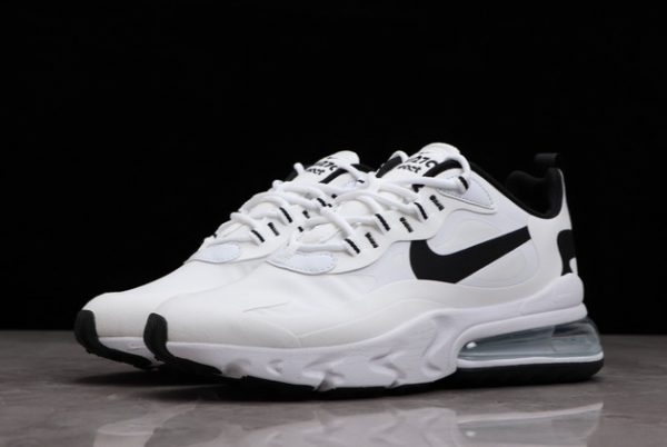 Classic Nike Air Max 270 React White Black Running Shoes CT1264-102-1