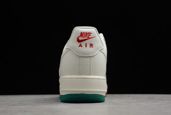 Fashion Nike Air Force 1 ’07 SU19 AF1 Beige Red Green Outlet Sale BU6638-180-4