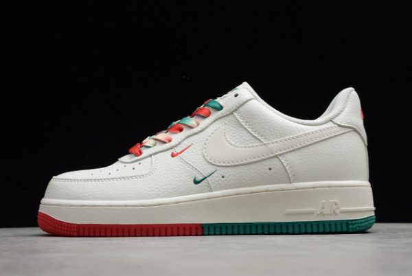 Fashion Nike Air Force 1 ’07 SU19 AF1 Beige Red Green Outlet Sale BU6638-180