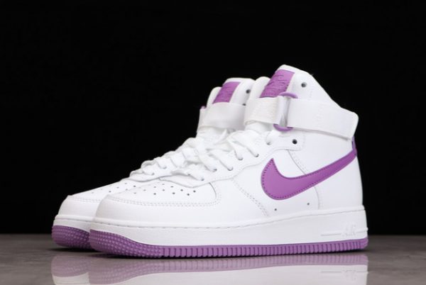 Fashion Nike Air Force 1 High White Dark Orchid Outlet Sale 334031-112-1