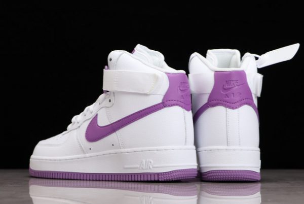 Fashion Nike Air Force 1 High White Dark Orchid Outlet Sale 334031-112-2