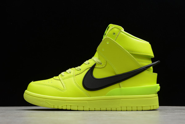 Hot Sale Ambush x Nike Dunk High “Flash Lime” Skateboard Shoes CU7544-300