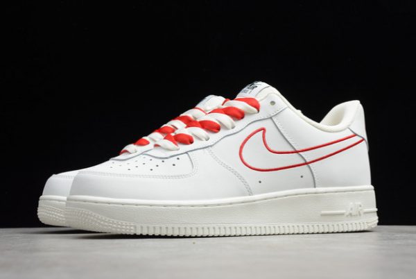 Hot Sale Nike Air Force 1 07 AF1 Off-White/Red Online CL6326-108-2