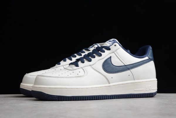 Hot Sale Nike Air Force 1 07 Beige Dark Blue For Cheap PA3035-068-2