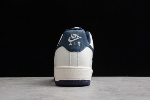 Hot Sale Nike Air Force 1 07 Beige Dark Blue For Cheap PA3035-068-4