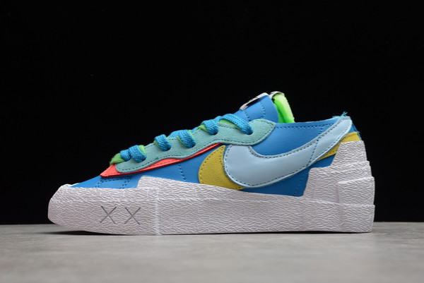 Latest Release Kaws x Sacai x Nike Blazer Low Blue Lifestyle Shoes DM7901-400