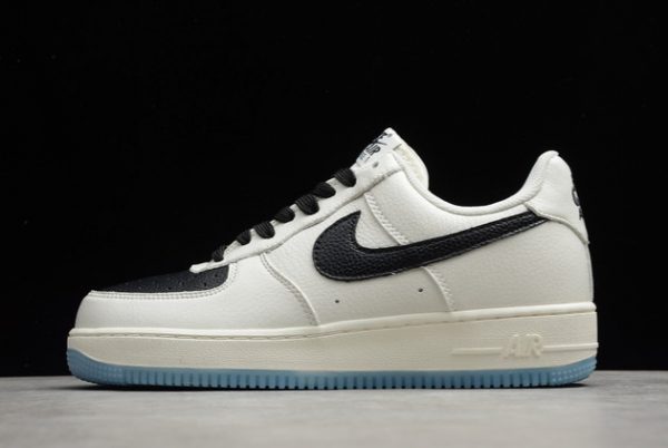 Men/Women Nike Air Force 1 ’07 Low AF1 Beige Black Sale CU6603-113