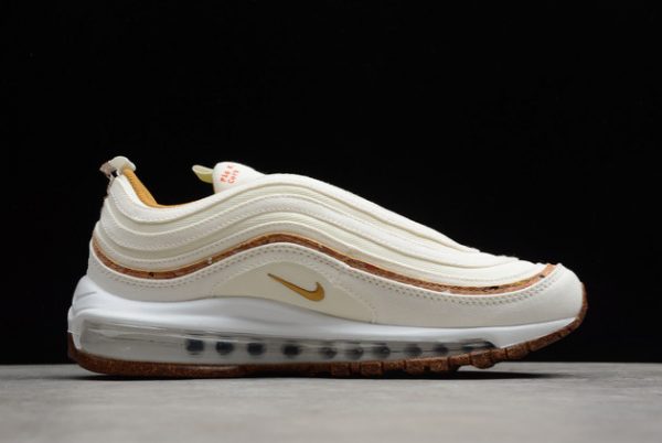 Men/Women Nike Air Max 97 “Cork” Coconut Milk/Volt Lifestyle Shoes DC4012-100-1