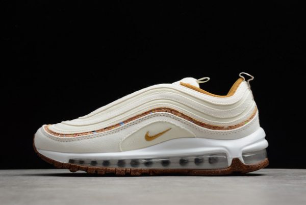 Men/Women Nike Air Max 97 “Cork” Coconut Milk/Volt Lifestyle Shoes DC4012-100