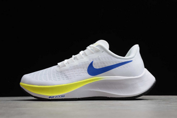 Men/Women Nike Air Zoom Pegasus 37 White Yellow BQ9646-102