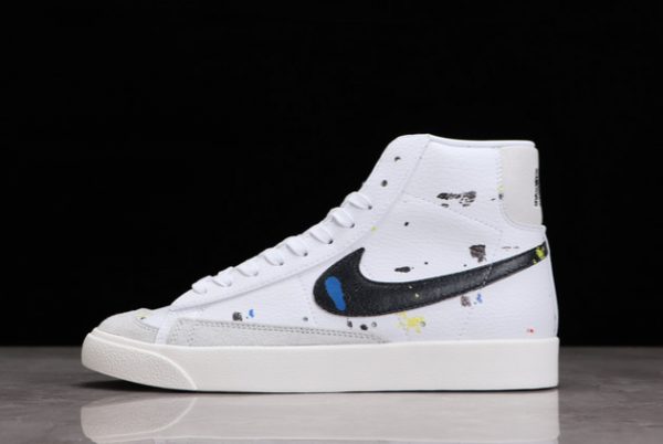 Men/Women Nike Blazer Mid 77 Paint Splatter Outlet Sale DC7331-100