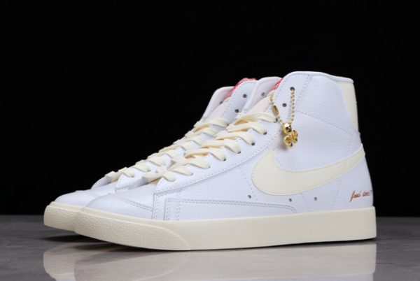 Men/Women Nike Blazer Mid ’77 “Popcorn” Coconut Milk Sneakers CW6421-100-1