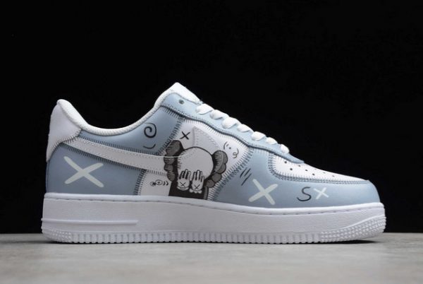 Most Popular 2021 Kaws x Nike Air Force 1 07 White Blue Black CW2288-111-1