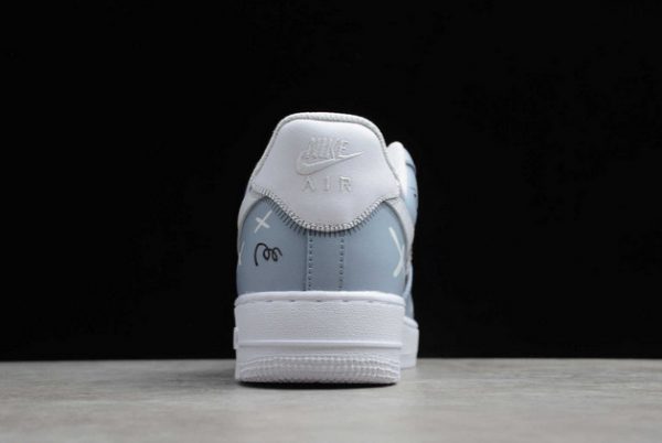 Most Popular 2021 Kaws x Nike Air Force 1 07 White Blue Black CW2288-111-4