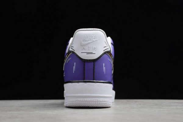 New Release Nike Air Force 1 07 Purple/White-Metallic Gold Outlet Sale CW2288-216-3