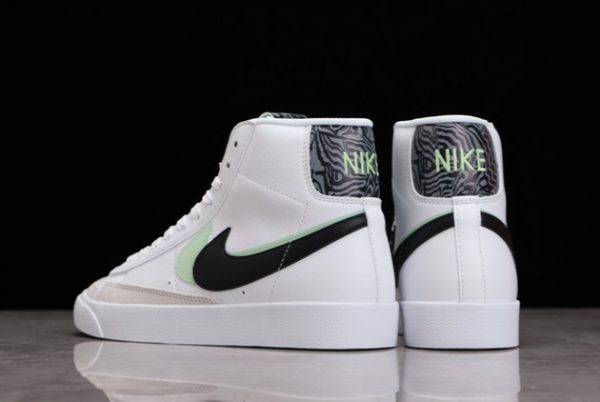 New Sale Womens Nike Blazer Mid ‘1977 Vintage White Black Green DD1847-100-2