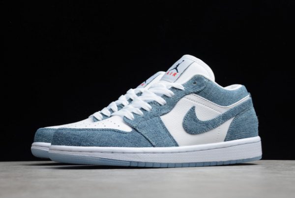 Nike Air Jordan 1 Retro Low Canvas "White Denim" Outlet Sale 315921-141-2