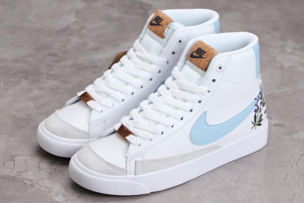 Womens Nike Blazer Mid 77 White Indigo Outlet Sale CI1166-100-3