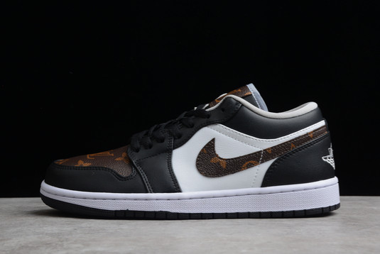 2021 Release Air Jordan 1 Low Black White Brown For Sale 553558-039