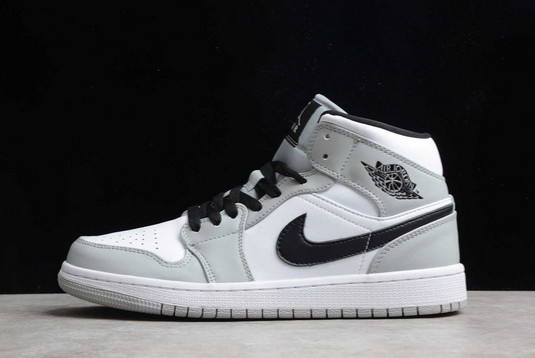 Best Sale Air Jordan 1 Mid “Light Smoke Grey” Basketball Sneakers 554724-092