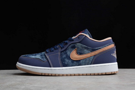 Best Selling Air Jordan 1 Low “Denim” Midnight Navy Basketball Shoes DH1259-400