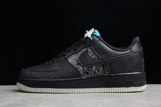 Cheap Sale Space Jam x Nike Air Force 1 Low “Computer Chip” Black/Blue DH5354-001