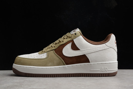 High Quality Nike Air Force 1 Low White/Brown-Olive Green For Sale DB2260-199